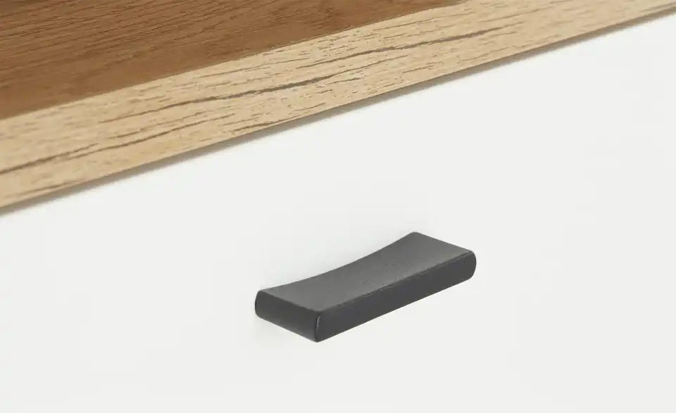 Jette Home Wohnkombination Coruna Lowboard-Ansicht – TV-Lowboard 210 cm, Weiß, Sockelgestell – Jette Home