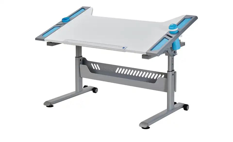 PAIDI Schülerschreibtisch Tablo Nahaufnahme – Lieferumfang mit Lineal und Becher – PAIDI