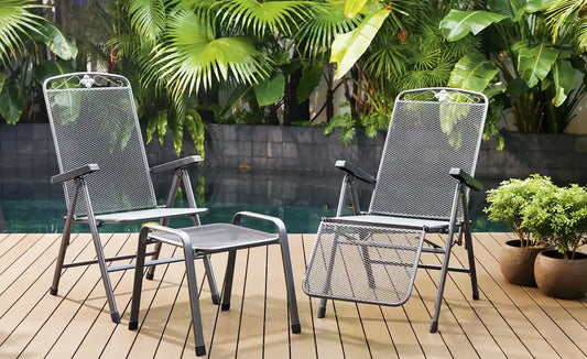 MWH Relaxsessel Savoy Gesamtansicht – Grau, verstellbare Rückenlehne, 58x110x70 cm – MWH