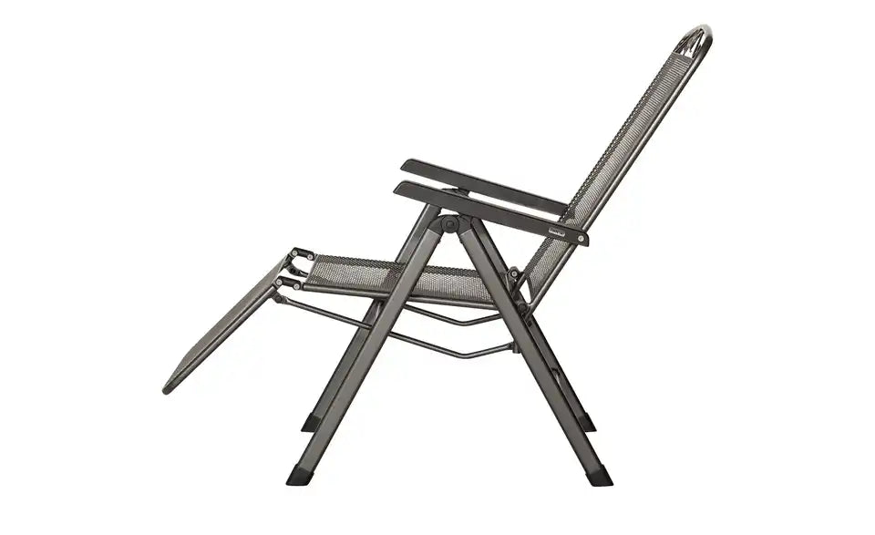 Relaxsessel Savoy Detailansicht Rückenlehne – klappbar, Metallgestell Grau – MWH