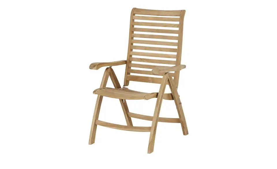 Yorkshire Gartenklappsessel Cambridge Seitenansicht – Rückenlehne verstellbar Teak – Yorkshire