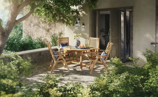 Yorkshire Gartenklappsessel Cambridge Premium Gesamtansicht – Teakholz klappbar – Yorkshire