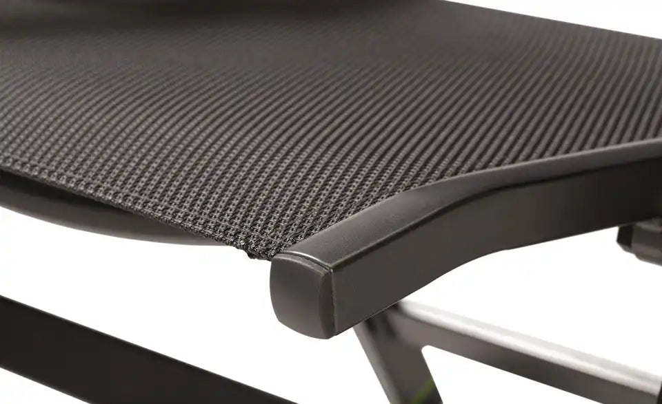 MWH Klappsessel Amico Rückansicht – Rückenlehne verstellbar, Aluminium-Gestell grau – MWH
