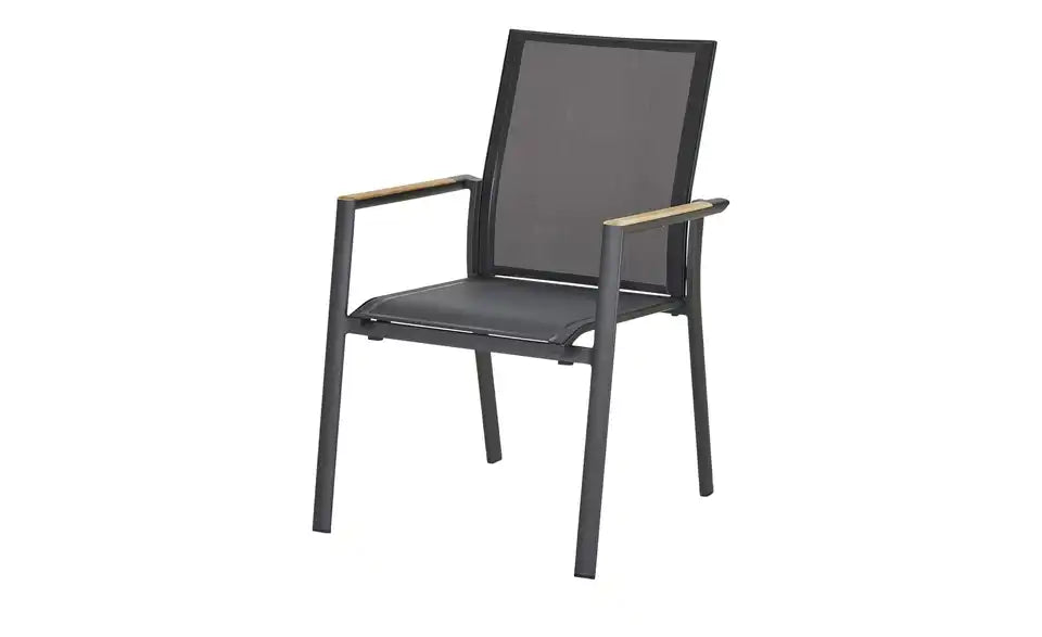 Zebra Stapelsessel Fly von vorne – stapelbarer Sessel, 62×91×69 cm, Dunkelgrau – Zebra
