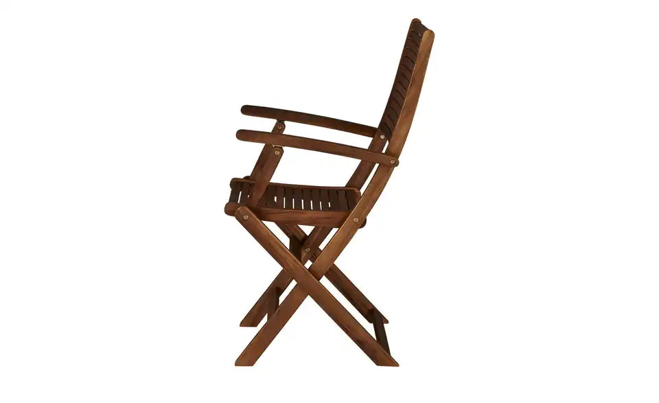 Yorkshire Garten-Klappstuhl Toulouse Seitenansicht – Sitzhöhe 44 cm, Akazienholz – Yorkshire