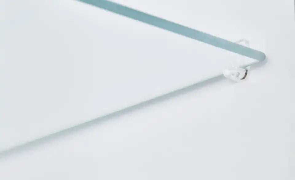 calmo Hochschrank Bajo Nahaufnahme Glasböden – transparent, 2 verstellbare Böden – calmo