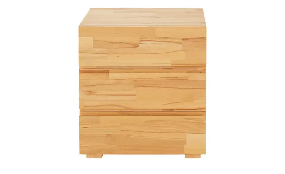 HASENA Nachtkommode Treva von vorne – 3 Schubkästen Soft-Close, Massivholz – HASENA