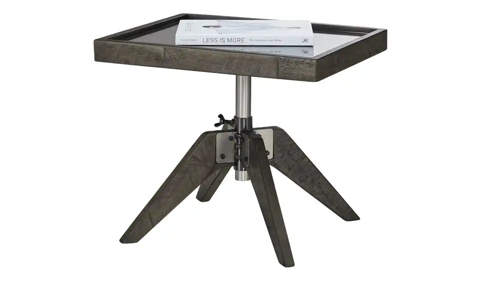 HASENA Beistelltisch Carpi Akazie Seitenansicht – Höhe 34 cm, Tiefe 42 cm – HASENA