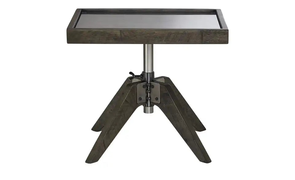HASENA Beistelltisch Carpi Akazie Draufsicht – Glasfläche 52x42 cm, Chrom matt – HASENA