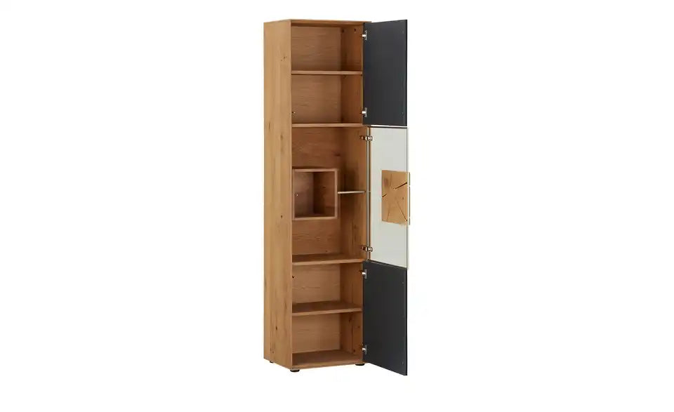 HARTMANN Vitrine Caya Detailansicht Tür – Drehtür mit Mattglas, Türanschlag rechts – HARTMANN