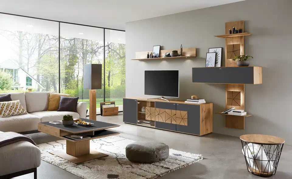 HARTMANN Couchtisch Caya Nahaufnahme Mattglas – Glasfach mit Mattglas-Applikation – HARTMANN