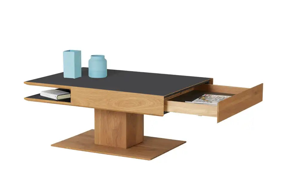 HARTMANN Couchtisch Caya geöffnet – Fach mit Push-to-Open, Kerneiche-Tischplatte – HARTMANN