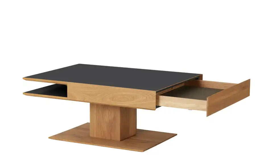 HARTMANN Couchtisch Caya im Wohnzimmer – moderner Couchtisch Eiche mit Mattglas – HARTMANN