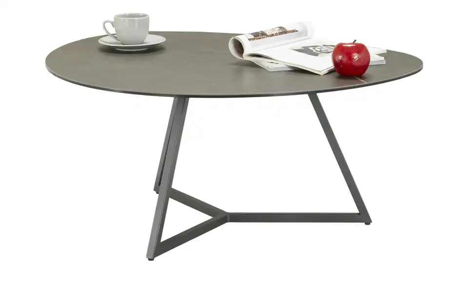 Jette Home Couchtisch Loop I Schraegansicht – Keramikplatte auf Sicherheitsglas 6mm – Jette Home