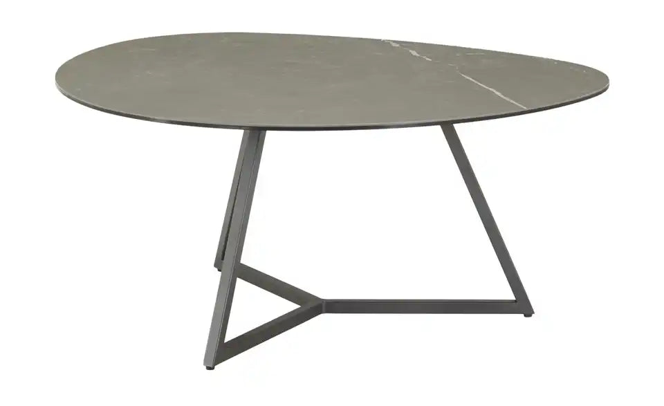 Jette Home Couchtisch Loop I Seitenansicht – Kufengestell Anthrazit, Höhe 40 cm – Jette Home