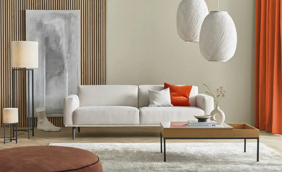 Jette Home Funktionscouchtisch Assistance Gesamtansicht – Sinterstein, WeißEiche – Jette Home