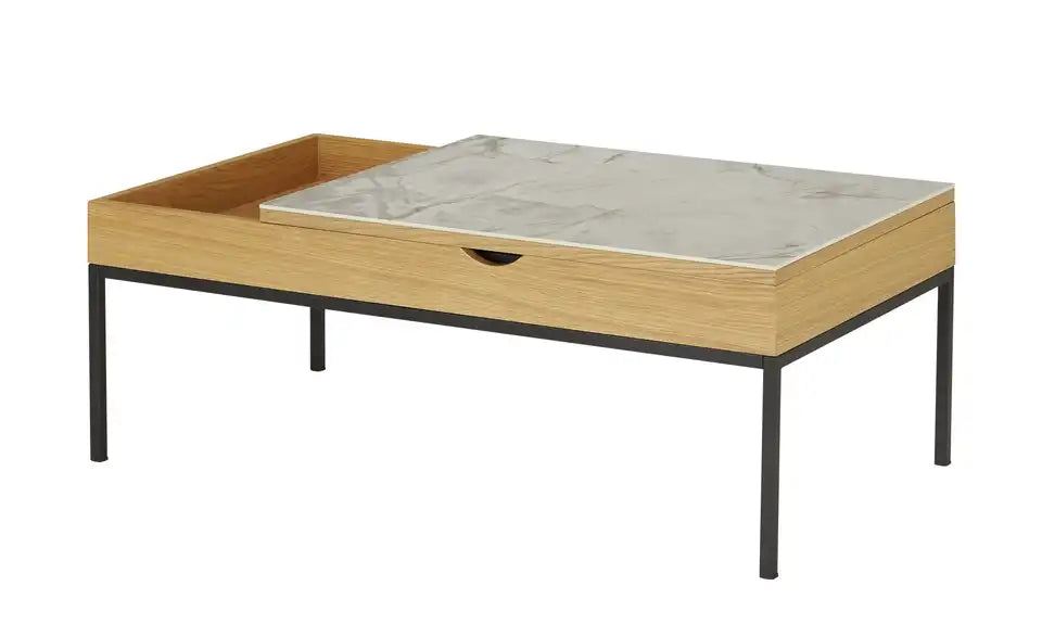 Jette Home Funktionscouchtisch Assistance Schrägansicht – Lift-Funktion, Eiche – Jette Home