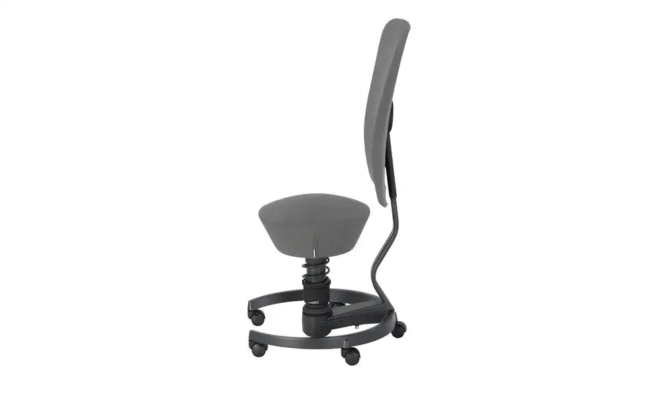 Aeris Drehhocker mit Lehne Swopper Schrägansicht – Rückenlehne 56 cm, modernes Design – Aeris
