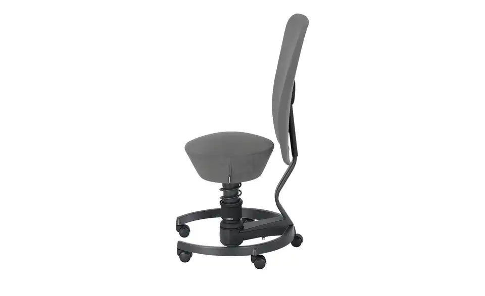 Aeris Drehhocker mit Lehne Swopper Detail Gestell – Kunststofffuß schwarz pulverbeschichtet – Aeris