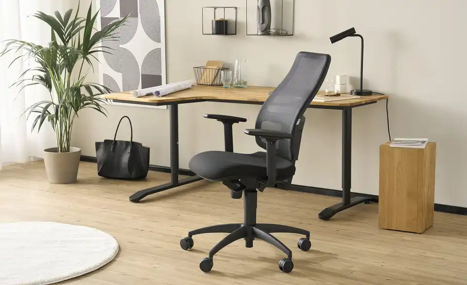 home worx Bürodrehstuhl Office 95 Seitenansicht – Netzgewebe Rückenlehne, 100% Polyester – home worx