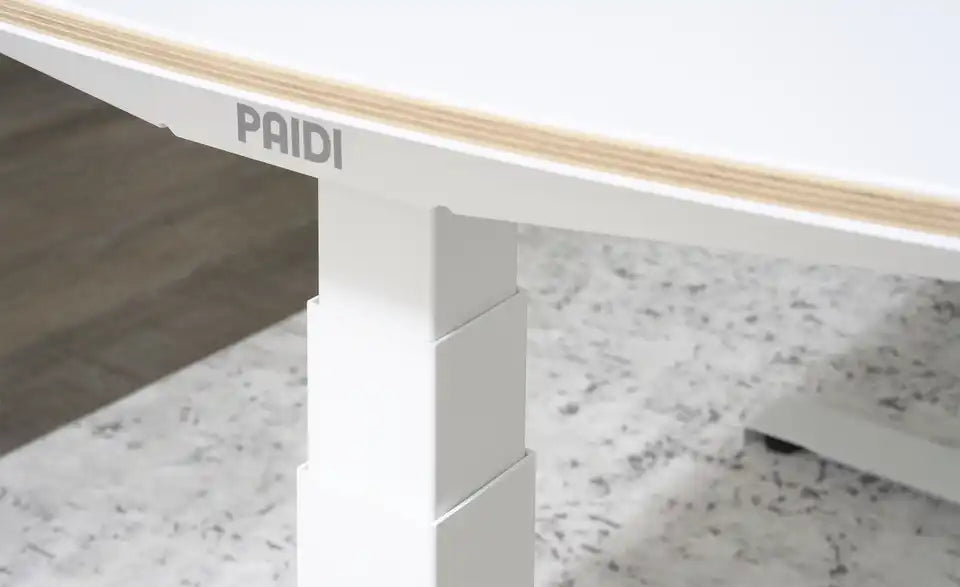 PAIDI Schreibtisch e-lion im Büro – höhenverstellbarer Schreibtisch 130 cm breit, modern – PAIDI