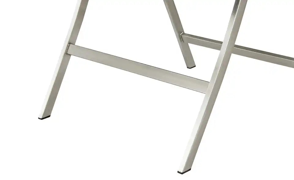 a casa mia Klappsessel London Detailansicht – Armlehne Teakholz, Edelstahlgestell – a casa mia