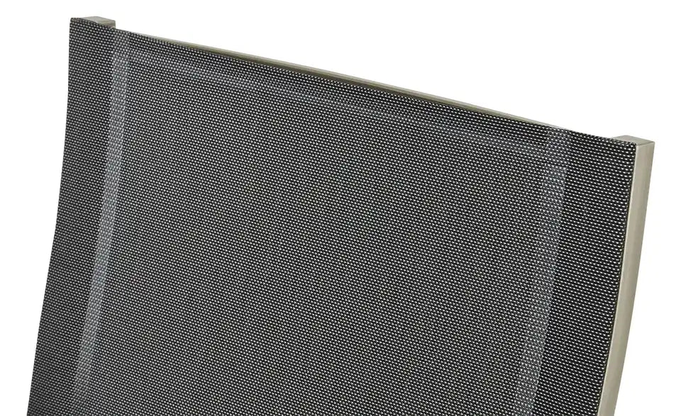 a casa mia Klappsessel London Schraegansicht – textiles Gewebe Dunkelgrau, 120 kg – a casa mia