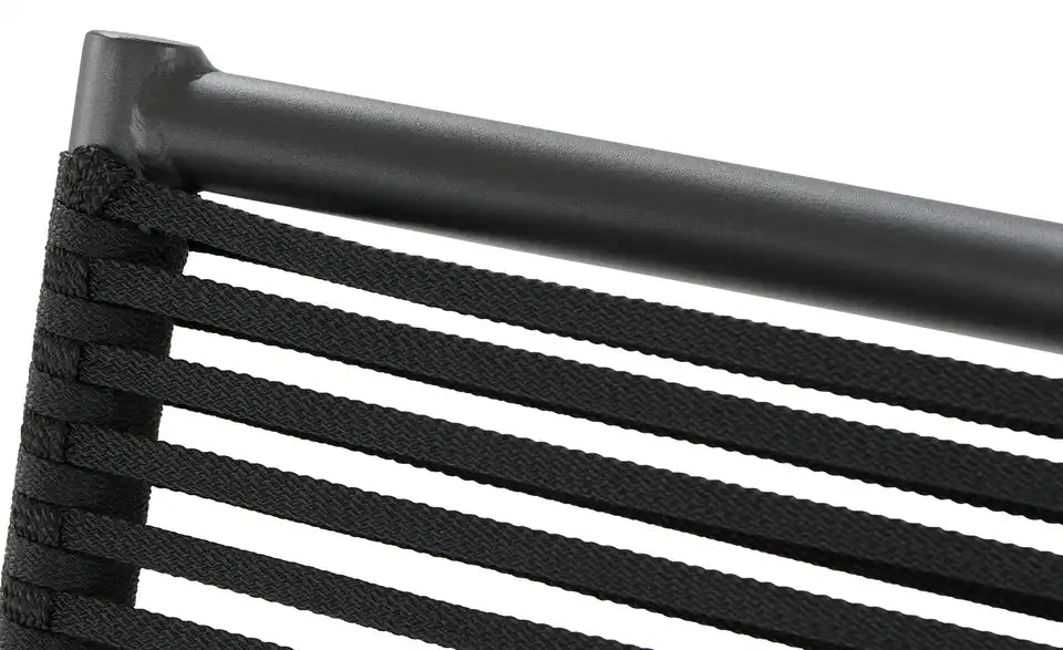 Zebra Stapelsessel Spider Detailansicht Material – Outdoor Rope und Teakholz Kombination – Zebra