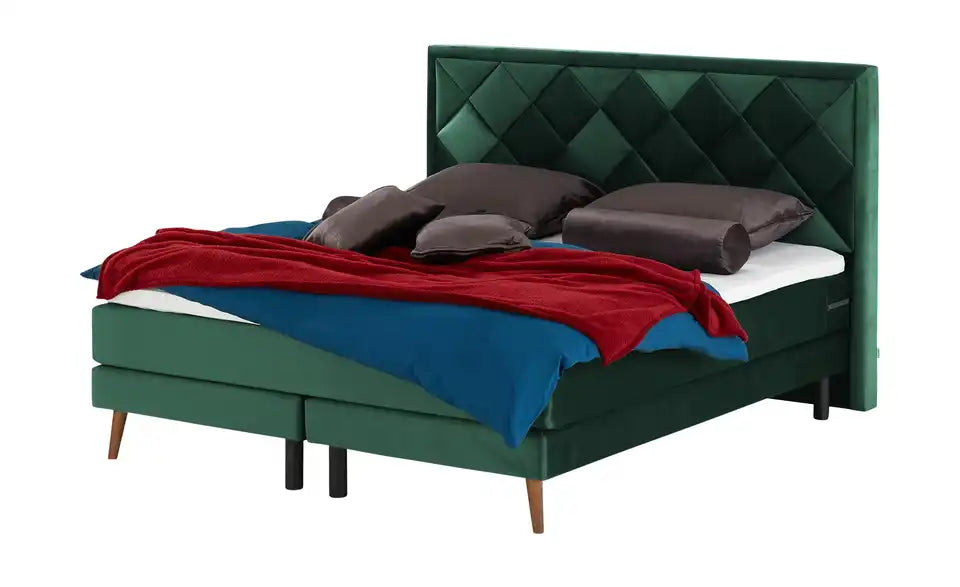 Playboy Boxspringbett Audrey Seitenansicht – Gesamthöhe 118 cm, Liegehöhe 56 cm, Glamour-Stil – Playboy