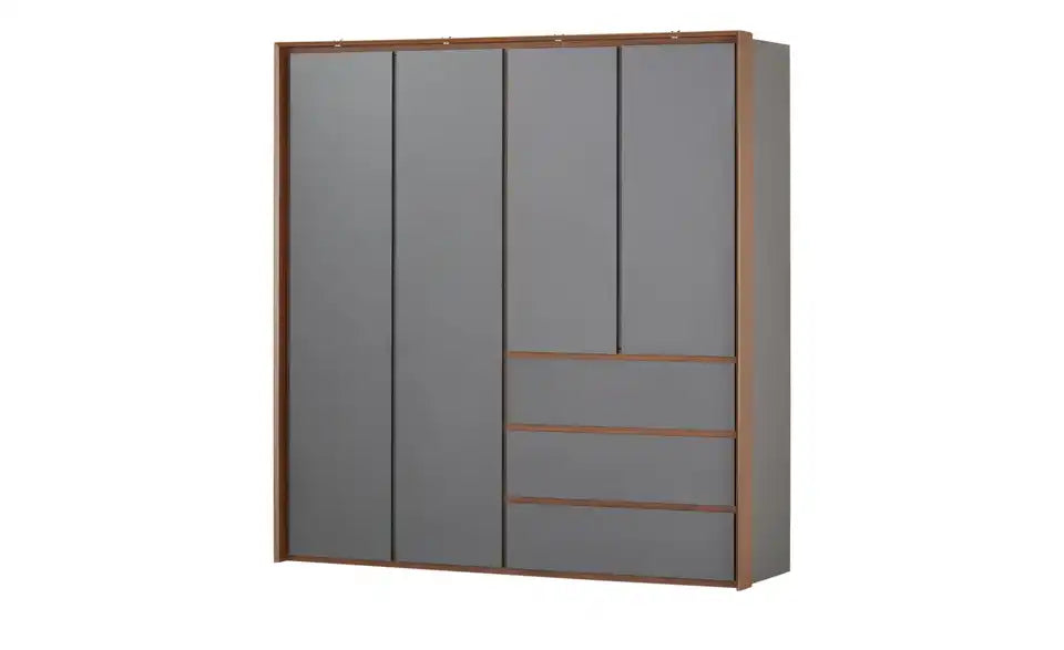 Playboy Kleiderschrank Victoria von vorne – 4 Drehtüren, LED-Passepartout – Playboy