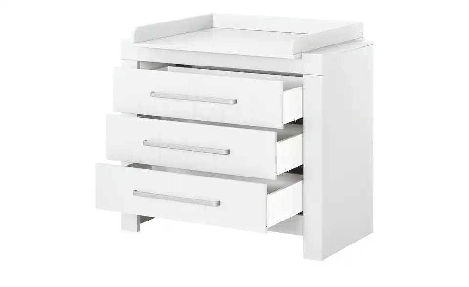 pinio Kommode Smilla Detailansicht Material – Holzwerkstoff lackiert, Weißdekor innen – pinio