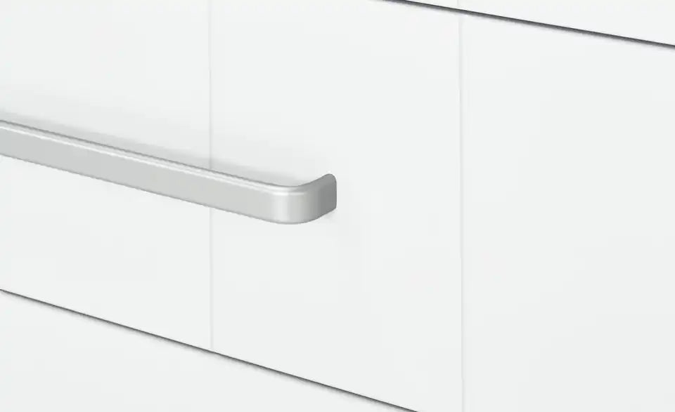 pinio Kommode Smilla Rückansicht – Wangengestell, Füße 10 cm Höhe, weiß – pinio