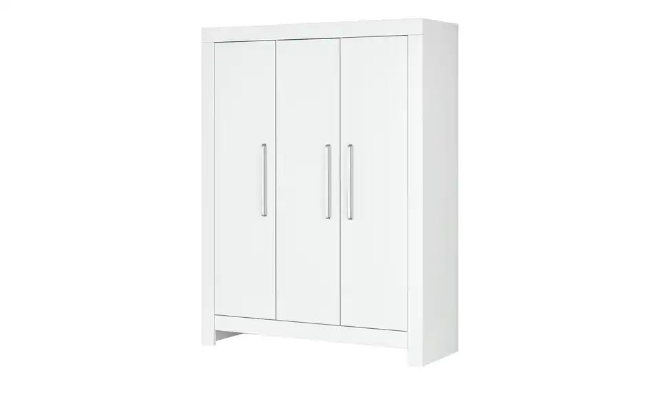 pinio Kleiderschrank Smilla von vorne – lackierte Front mit Metallgriffen – pinio