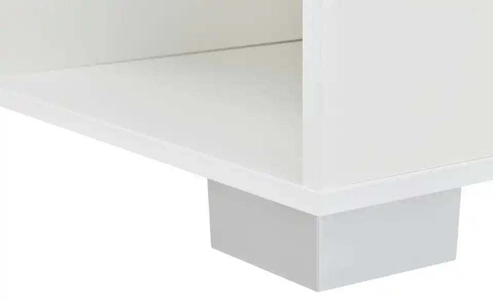 PAIDI Regal Kira Detailansicht Oberfläche – Eiche-Nachbildung, weißes Innenregal – PAIDI