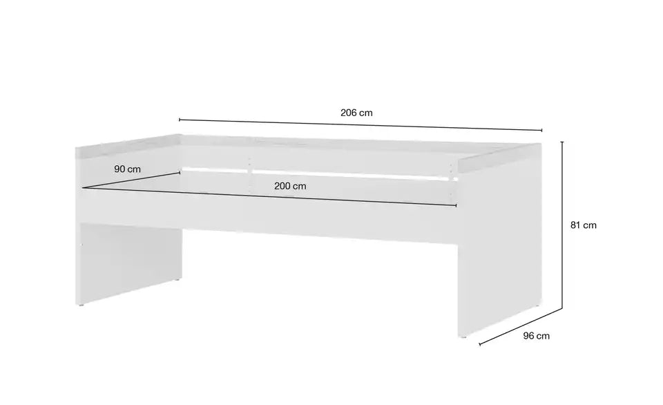 PAIDI Kojenbett Kira Detailansicht Holz – Holzwerkstoff foliert Eiche-Nautik Optik – PAIDI