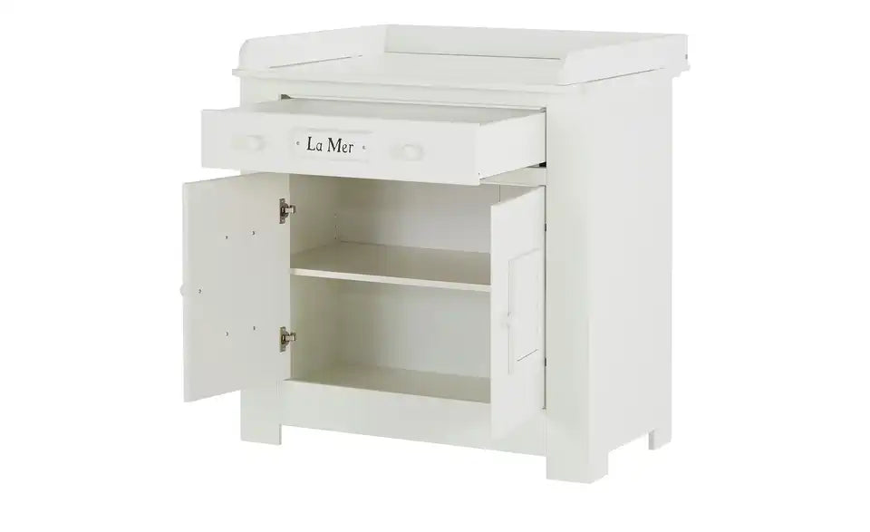 pinio Kommode Mara Schrägansicht – Glamour-Modern-Stil, Dekoleiste La Mer – pinio