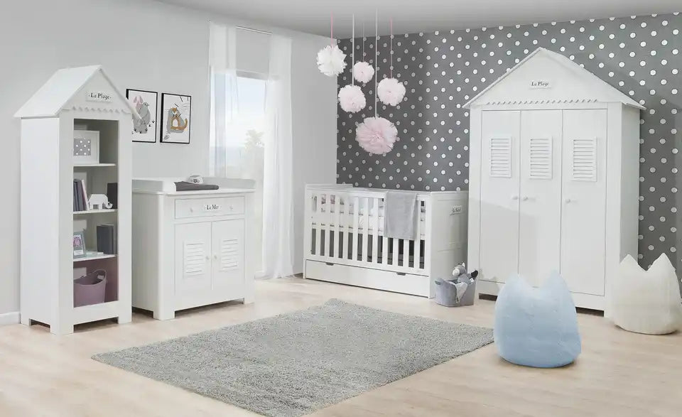 pinio Kommode Mara Seitenansicht – Breite 52 cm, Höhe 94 cm, MDF lackiert – pinio