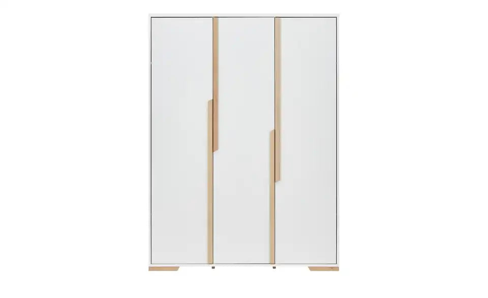 pinio Kleiderschrank Soe von vorne – Drehtüren Soft-Close, Möbelgriff Buche – pinio