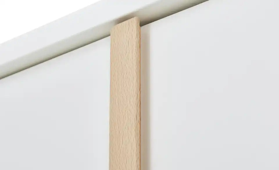 pinio Kleiderschrank Soe Schraegansicht – 11 Fächer, 2 Kleiderstangen, modern – pinio