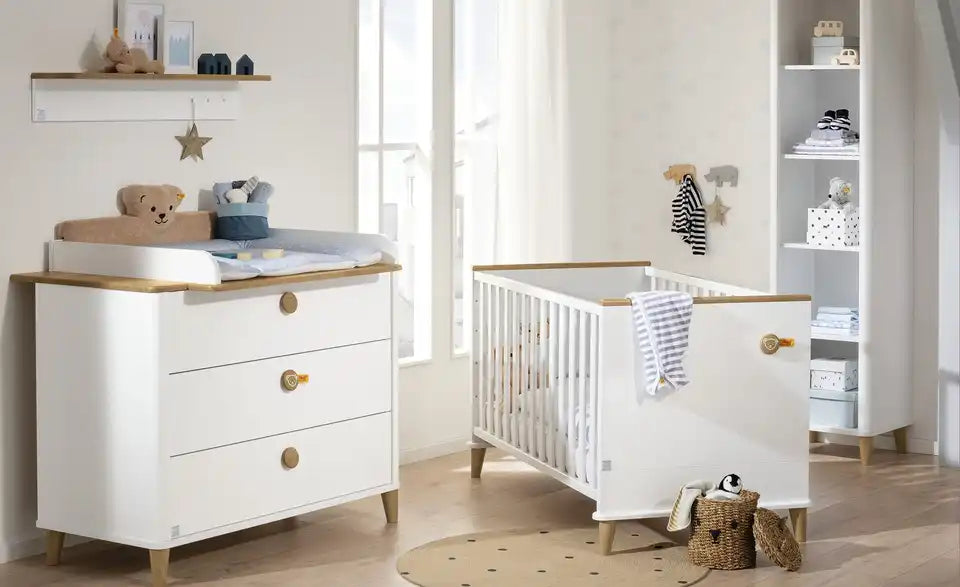 PAIDI Kommode Lotte & Fynn Draufsicht – WeißEiche, Gesamttiefe 56,5 cm – PAIDI