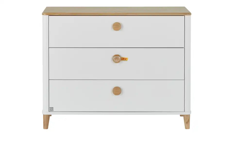 PAIDI Kommode Lotte & Fynn Detailansicht Fuß – Eiche Massivholz, Höhe 12 cm – PAIDI