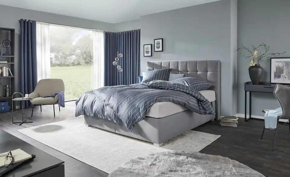 vanDoorn Motor-Boxspringbett Ohio Seitenansicht – Liegehöhe 64 cm, Kopfteilhöhe 129 cm – vanDoorn