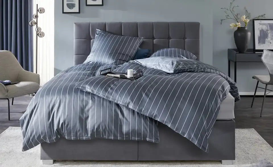 vanDoorn Motor-Boxspringbett Ohio Gesamtansicht – 160x200 cm, Grau, elektrisch verstellbar – vanDoorn