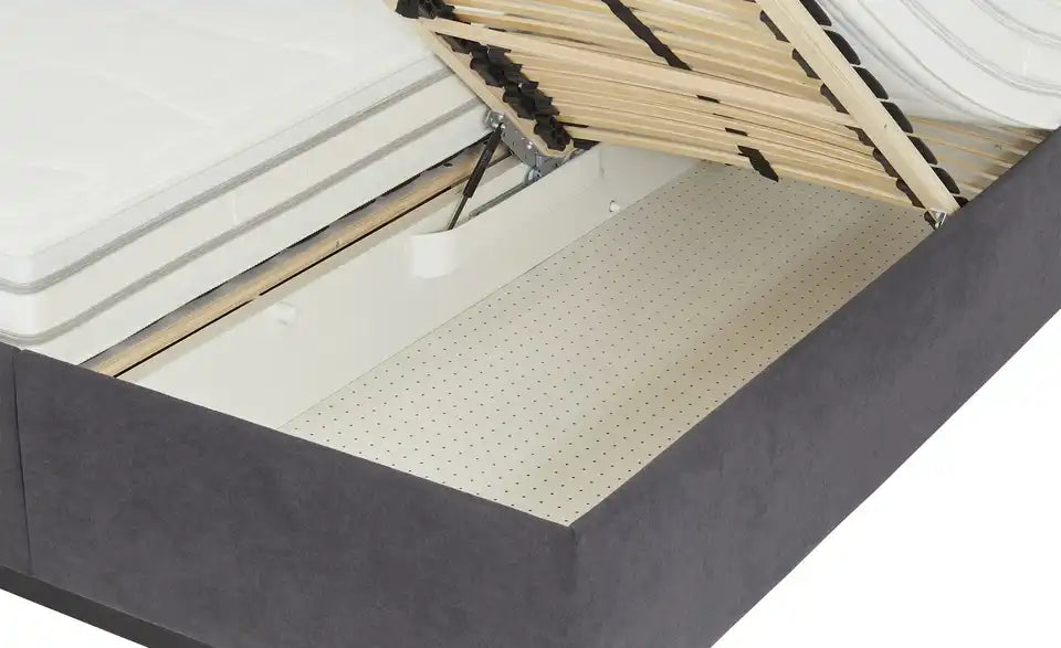 vanDoorn Polsterbett Flexline 2.0 Detailansicht Fuß – Massivholz Schwarz, Höhe 10 cm – vanDoorn
