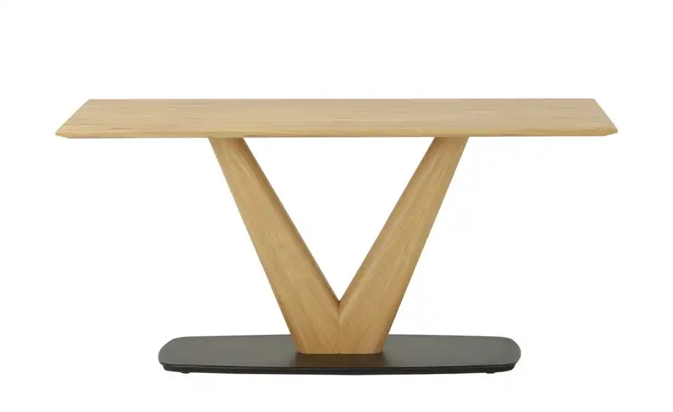 KOINOR Säulentisch massiv Dining System 3 von vorne – Schweizer Tischkante, 4 Personen – KOINOR