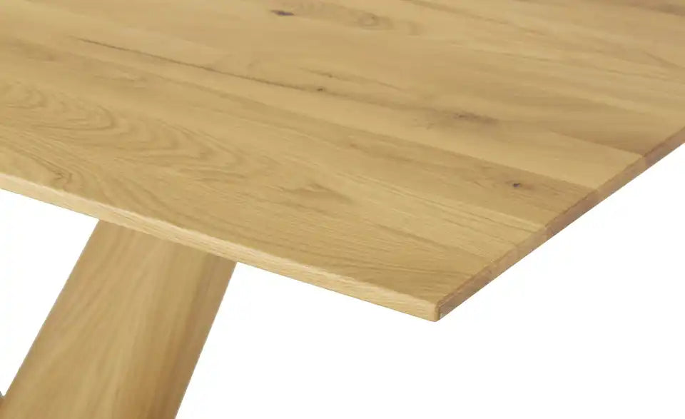 KOINOR Säulentisch massiv Dining System 3 Seitenansicht – Schwarzmatte Bodenplatte, Resopal – KOINOR