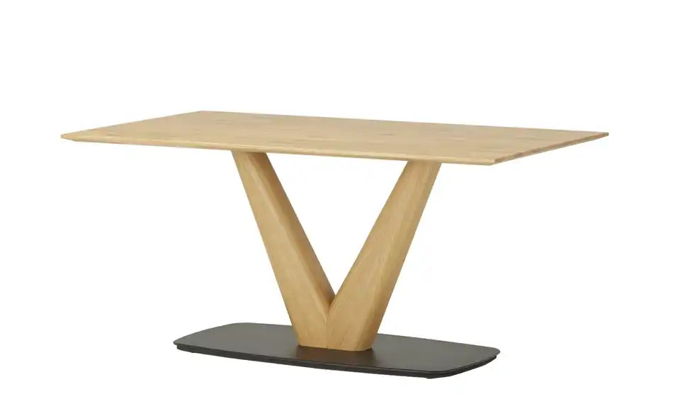 KOINOR Säulentisch massiv Dining System 3 Gesamtansicht – Wildeiche Natur massiv, 120x80 cm – KOINOR