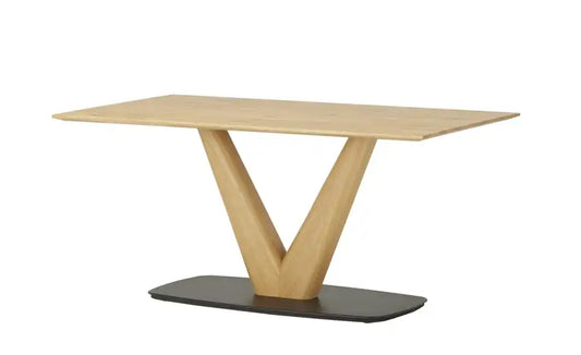 KOINOR Säulentisch massiv Dining System 3 Gesamtansicht – Wildeiche Natur massiv, 120x80 cm – KOINOR