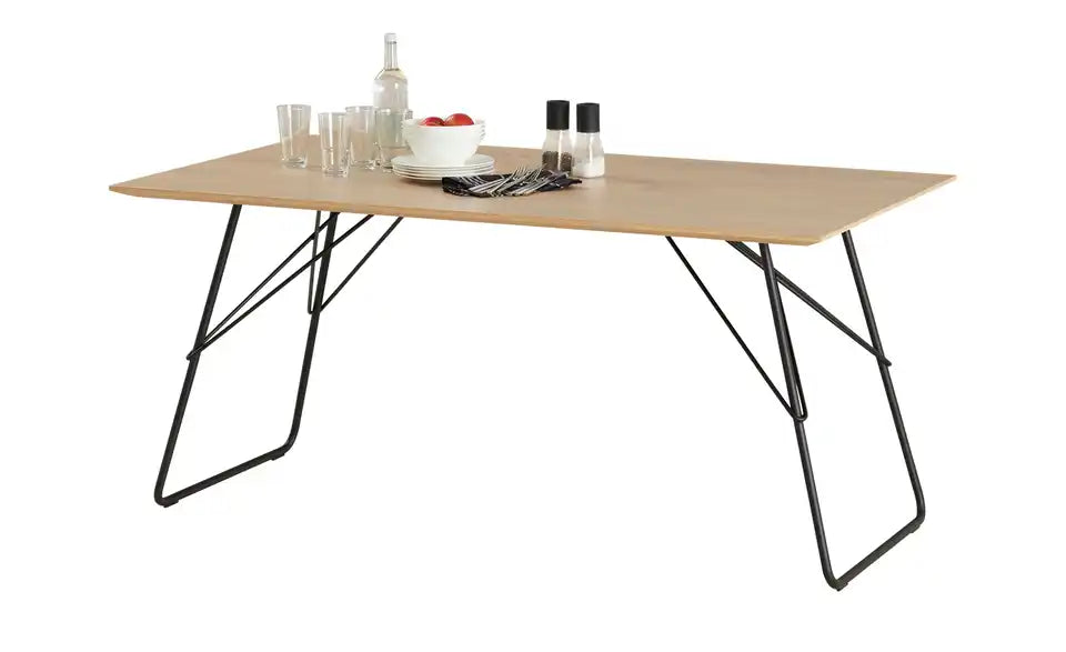 KOINOR Kufentisch Dining System 4 Draufsicht – rechteckige Tischplatte 120×80 cm, Eiche – KOINOR