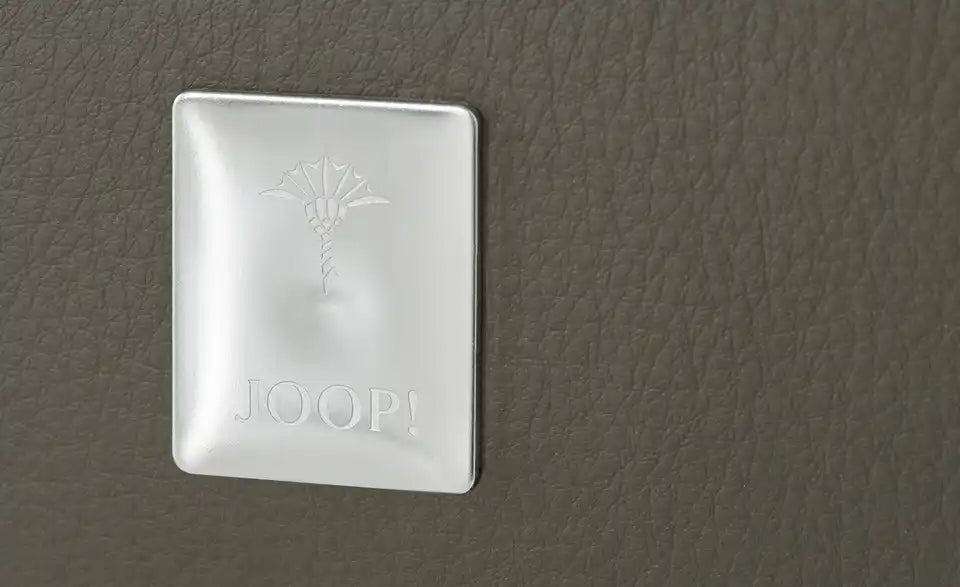 JOOP! Ecksofa Leder Loft 8108 Ambiente – Wohnzimmer, Leder Steingrau frei im Raum – JOOP!